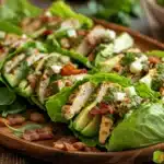 Bacon Pesto Chicken Lettuce Wraps - featured image