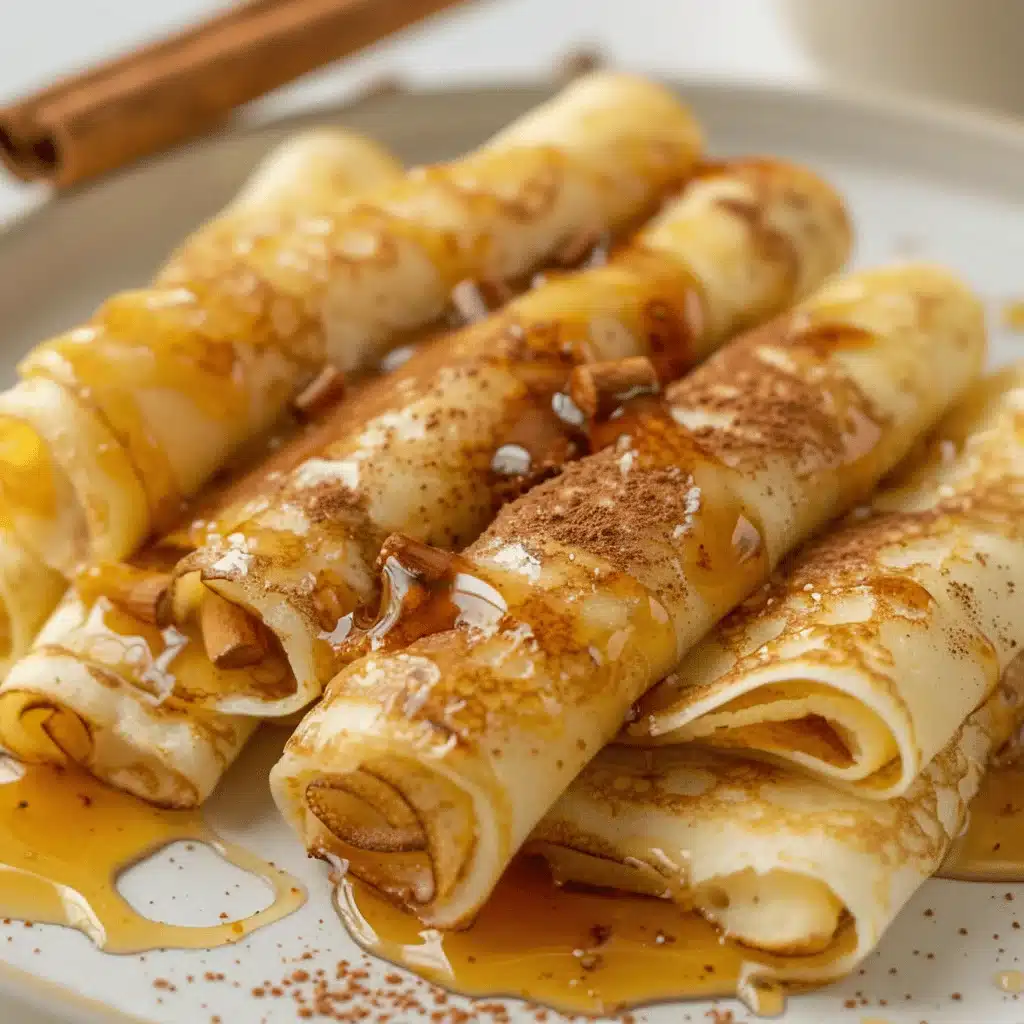 cinnamon roll protein crepes - featured image