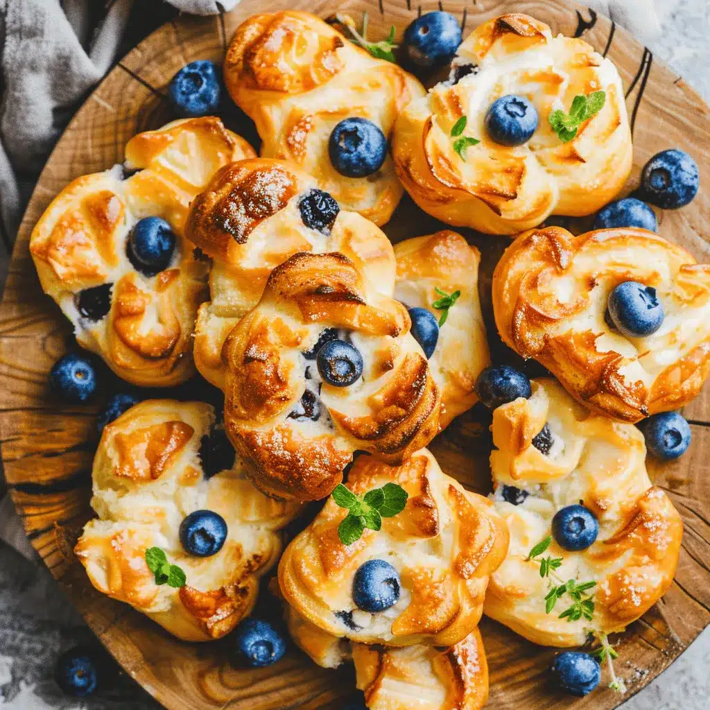 Cottage Cheese Blueberry Cloud Bread preparation steps