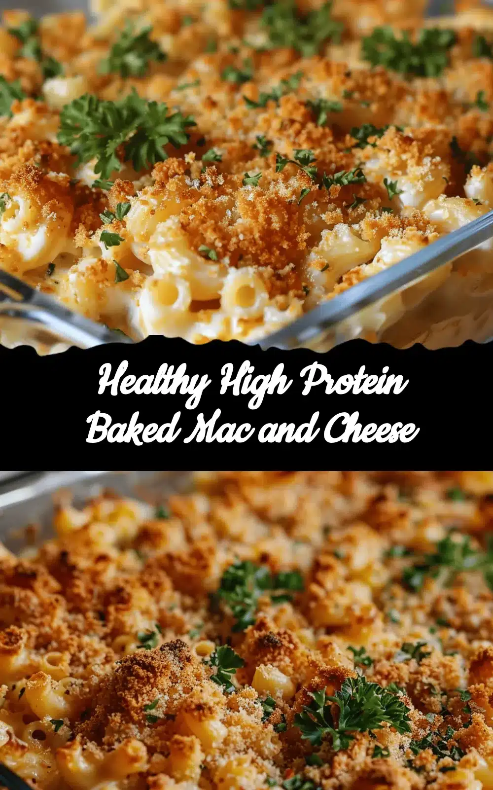 Healthy High Protein Baked Mac and Cheese recipe