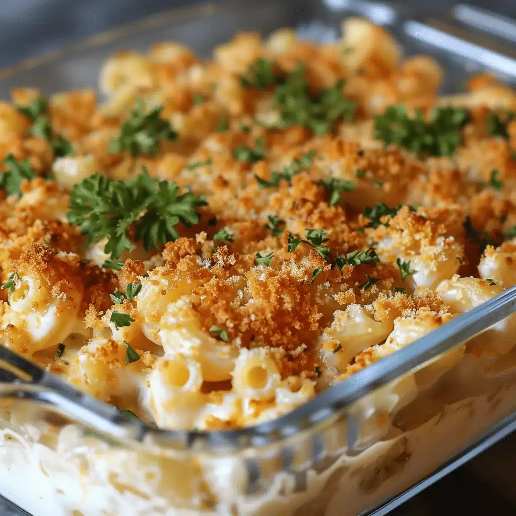 Healthy High Protein Baked Mac and Cheese - featured image