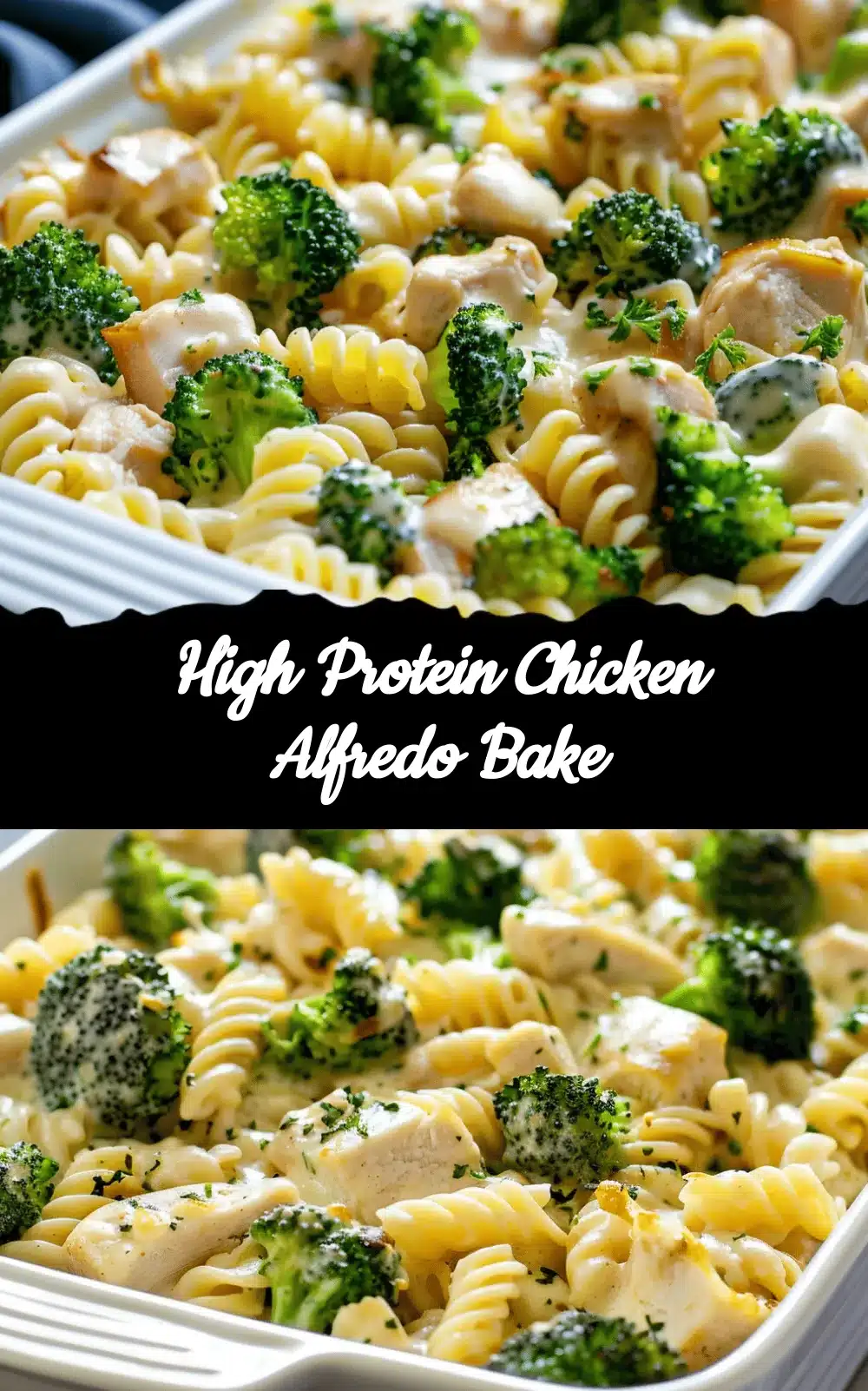 High Protein Chicken Alfredo Bake recipe