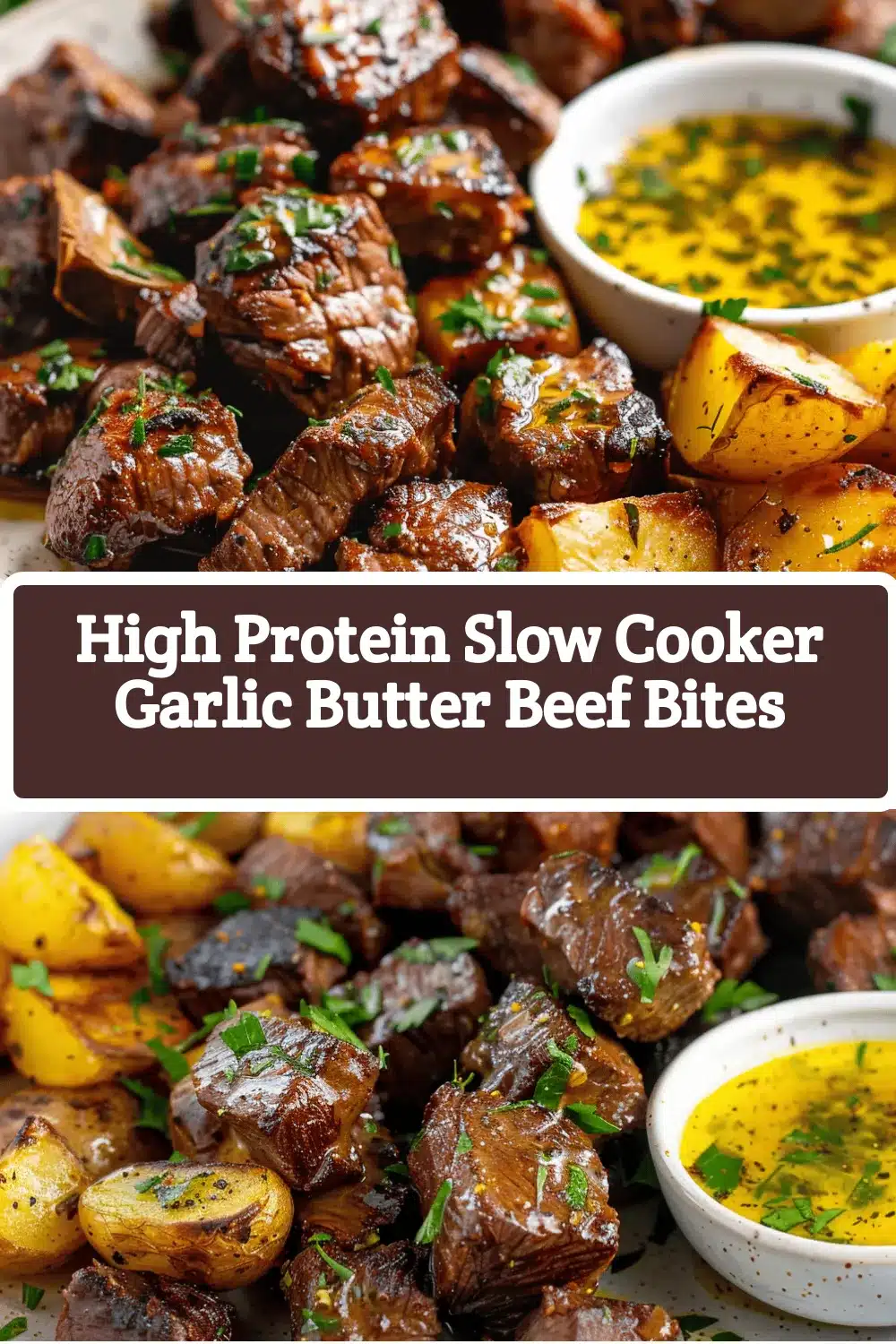 high protein garlic butter beef bites recipe