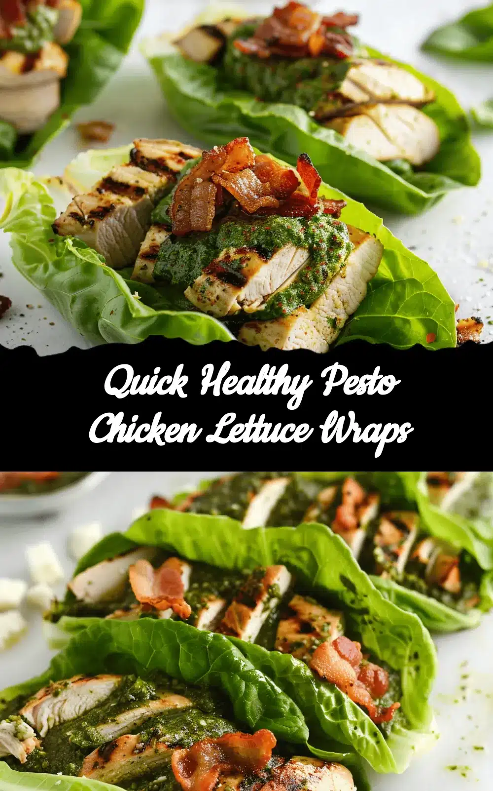 pesto chicken lettuce wraps recipe