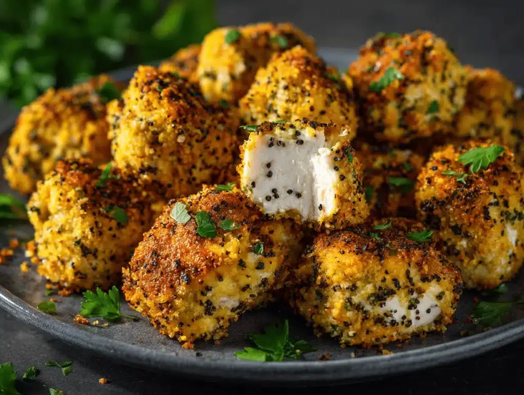 air fryer ranch-crusted chicken bites - featured image