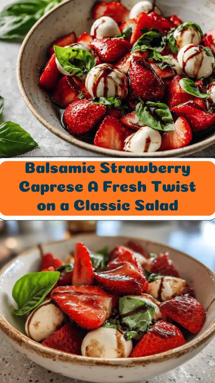 balsamic strawberry Caprese salad recipe