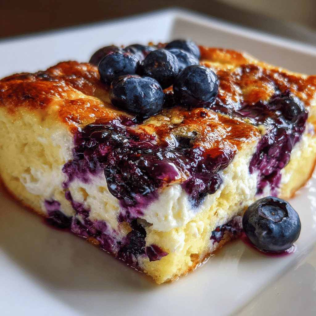 blueberry cottage cheese breakfast bake preparation steps