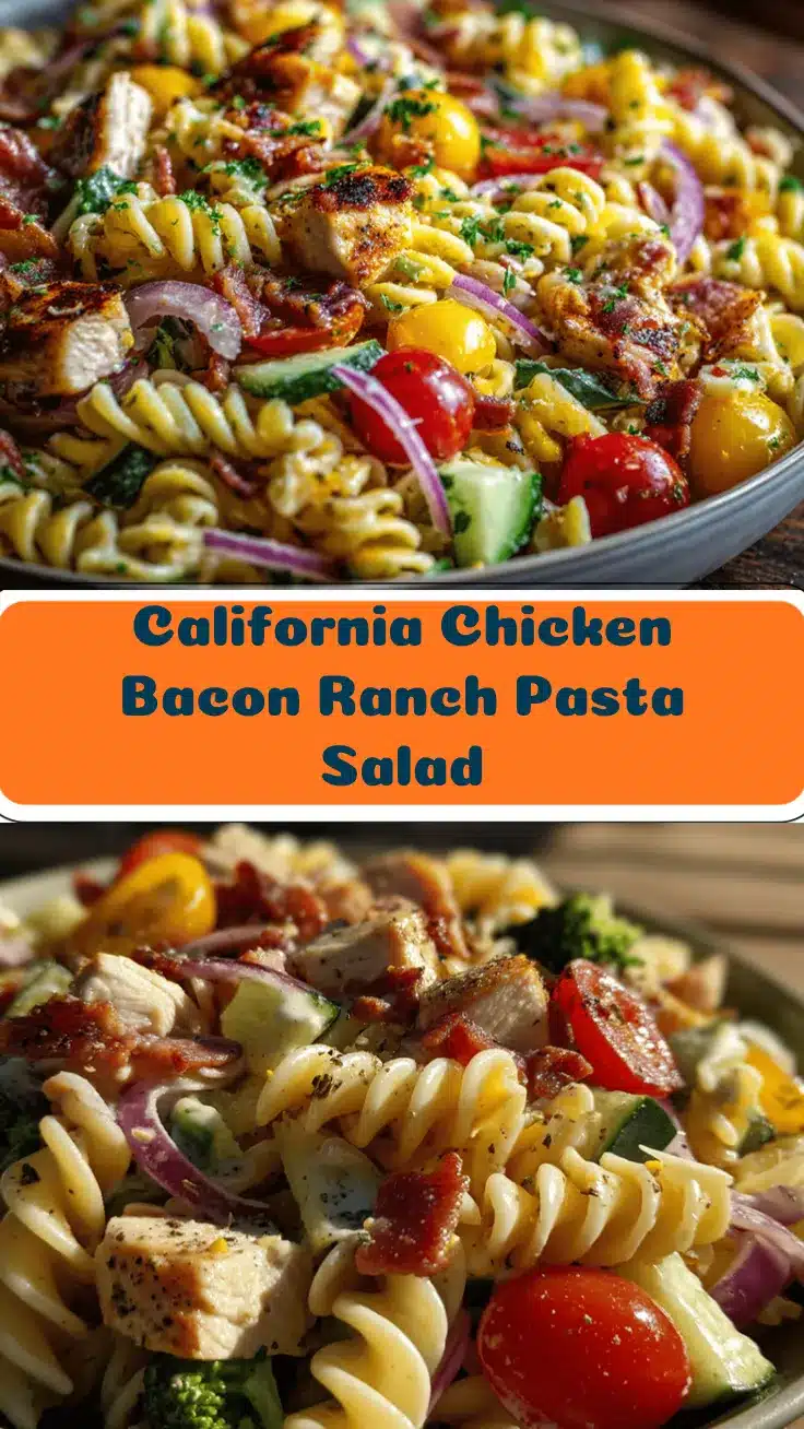 California chicken bacon ranch pasta salad recipe