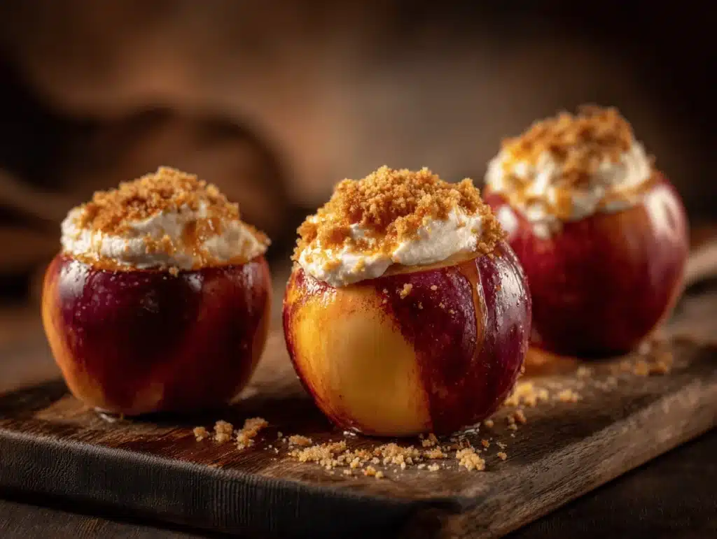 cheesecake-stuffed baked apples - featured image