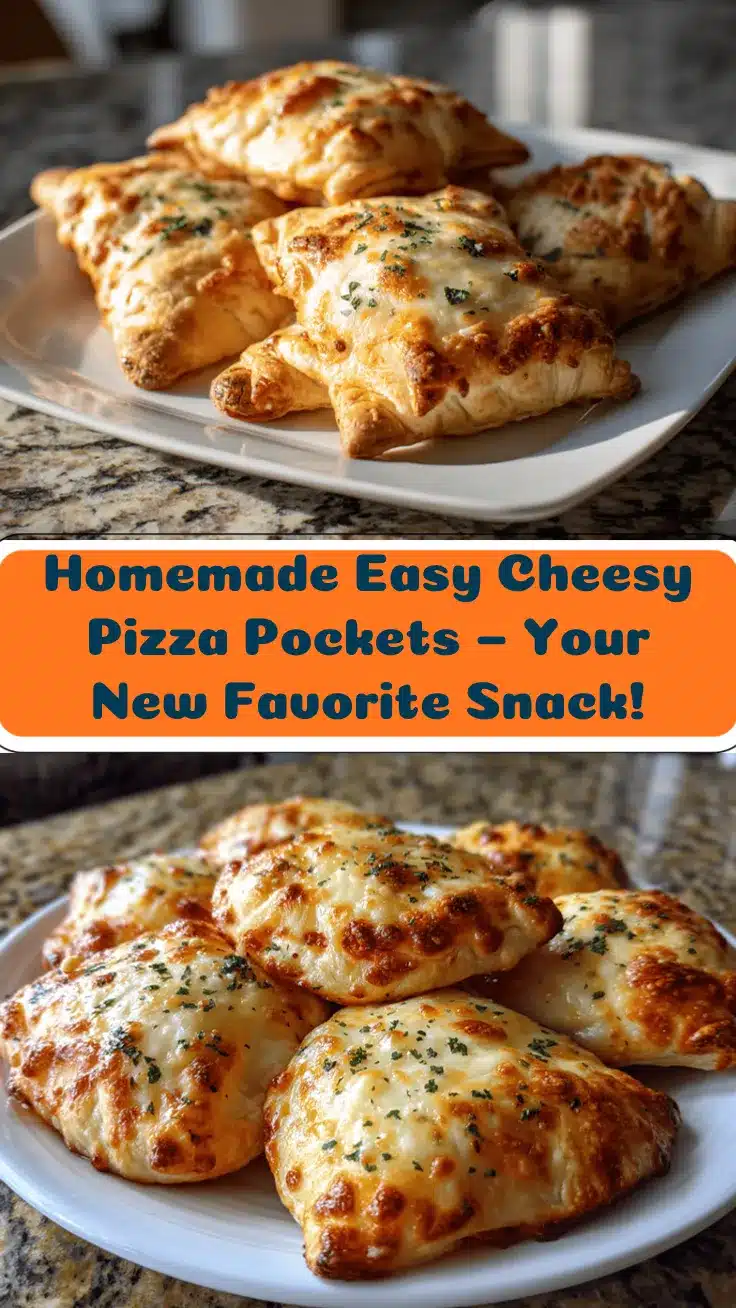 cheesy pizza pockets recipe