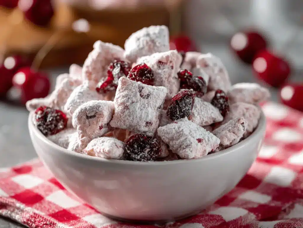 Cherry Cheesecake Puppy Chow - featured image