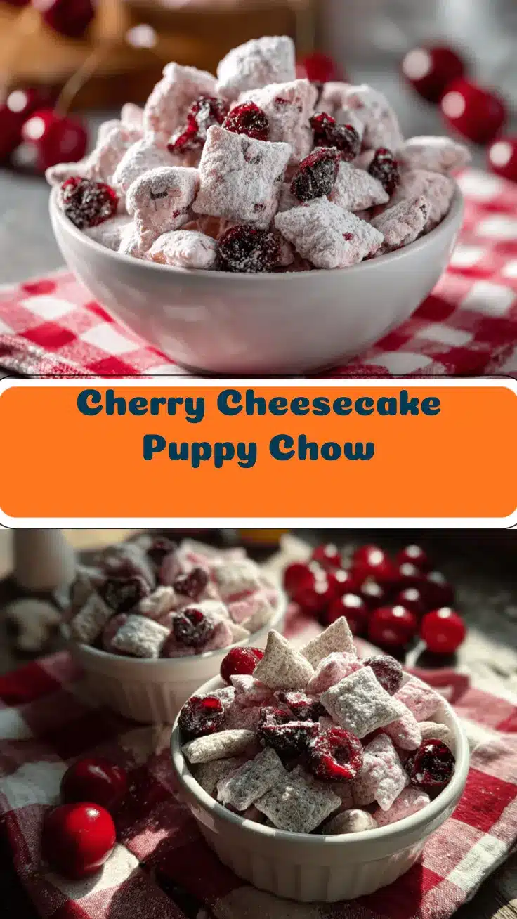 Cherry Cheesecake Puppy Chow recipe
