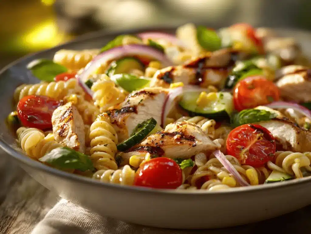 chicken pasta salad - featured image