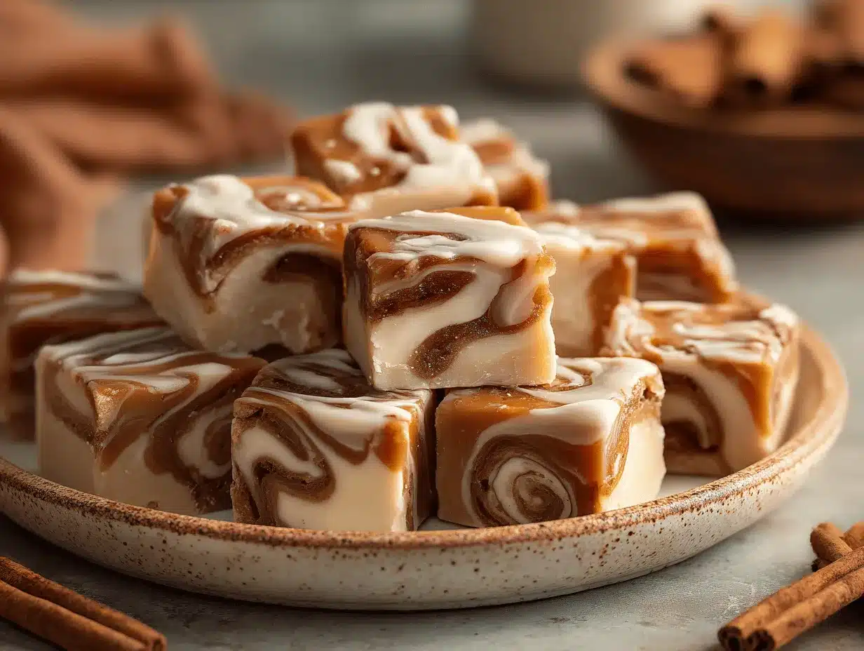 cinnamon roll fudge preparation steps
