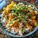coconut chicken rice bowl - featured image