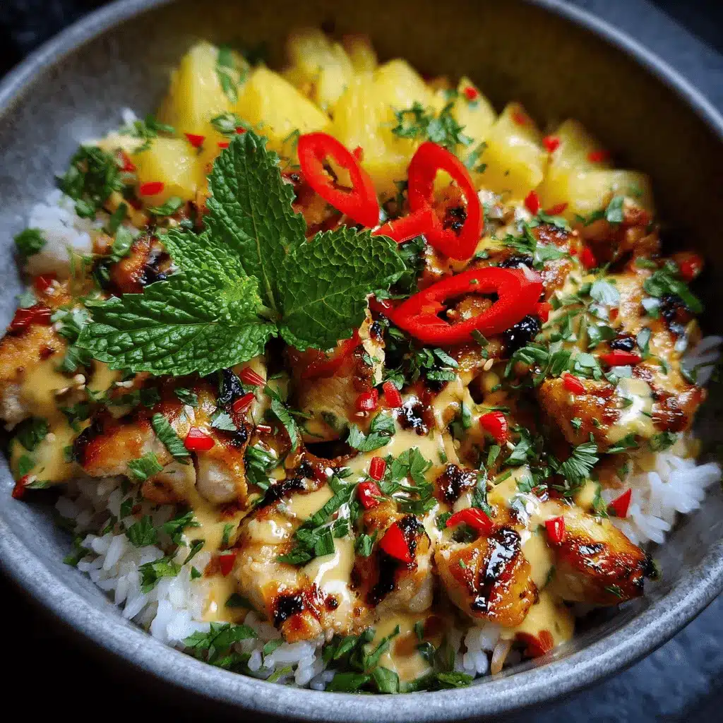 coconut chicken rice bowl preparation steps