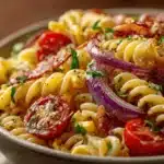 creamy bacon ranch street corn pasta salad - featured image