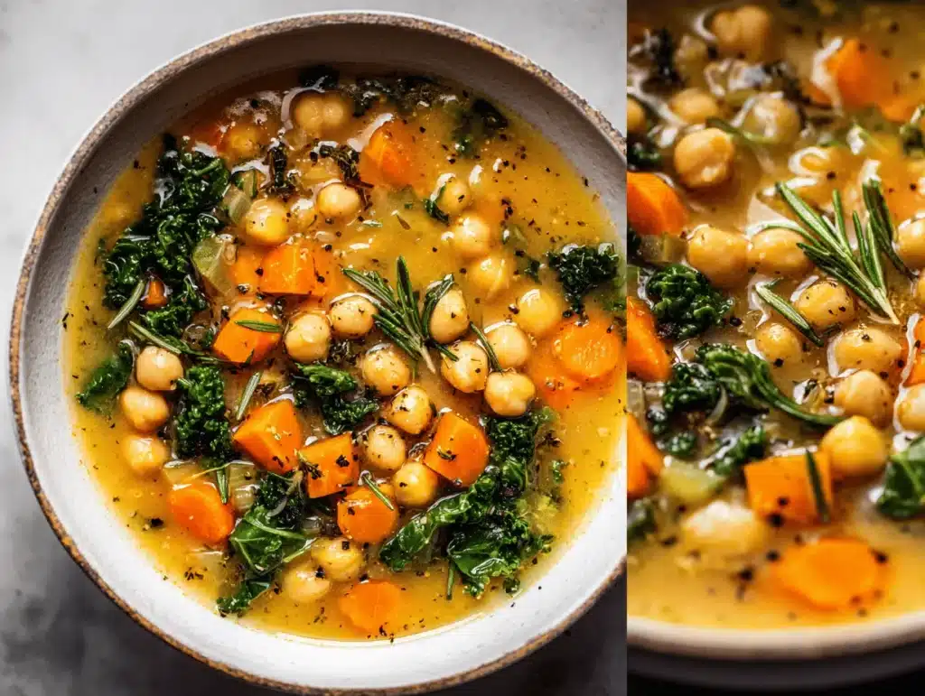 creamy Tuscan chickpea soup - featured image