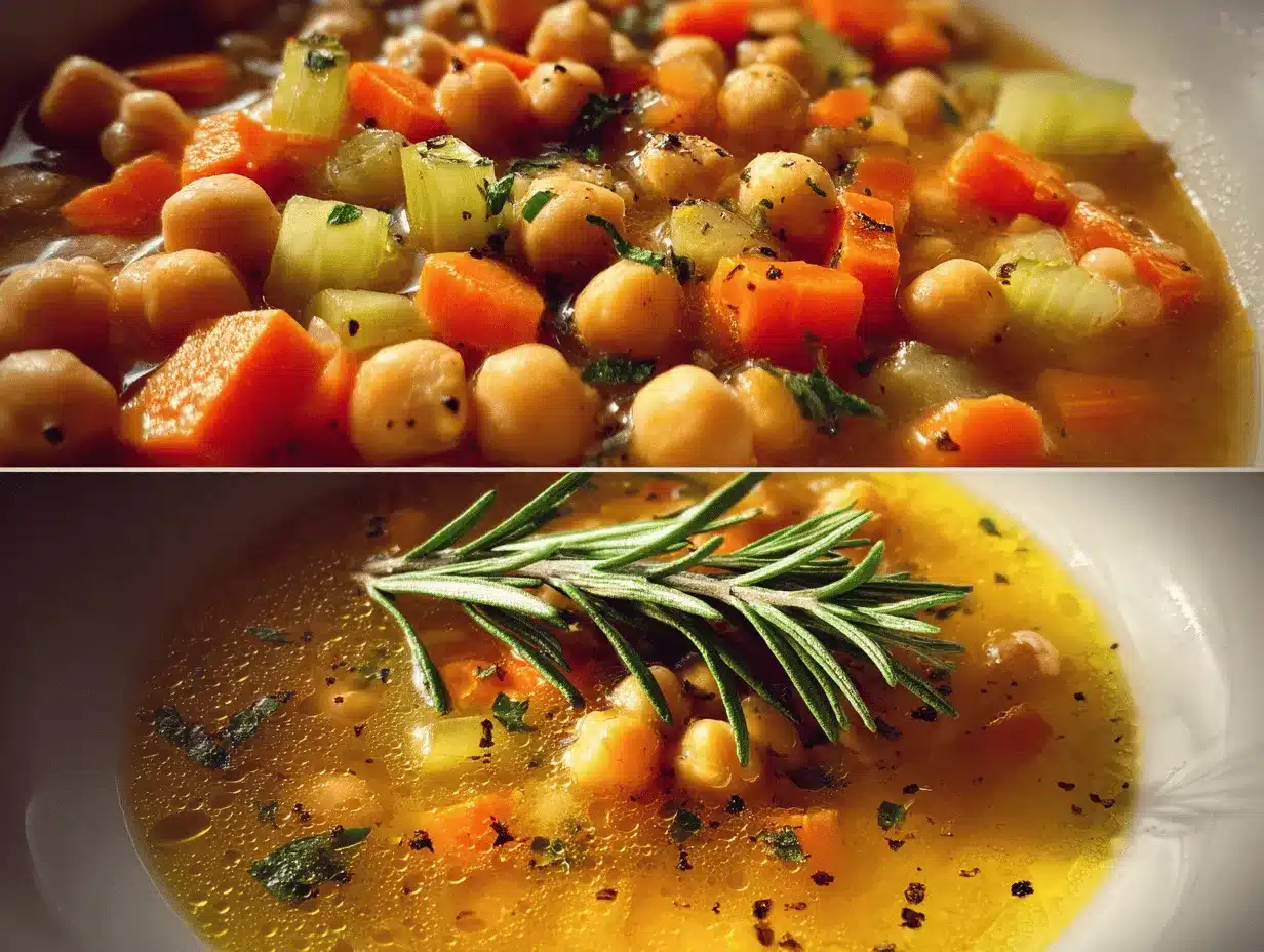 creamy Tuscan chickpea soup preparation steps
