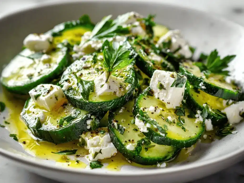 cucumber feta salad - featured image