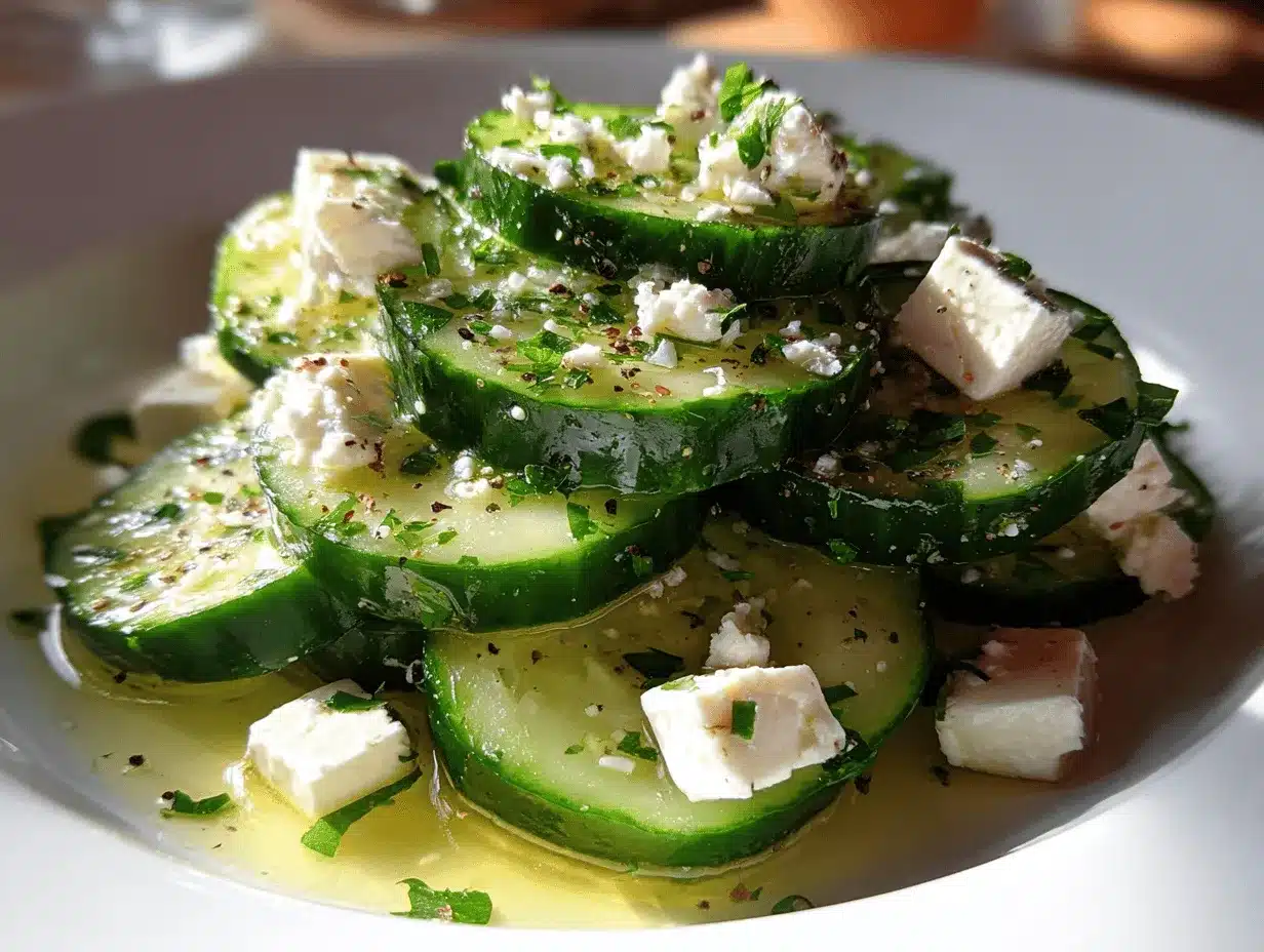 cucumber feta salad preparation steps