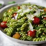 fresh pesto pasta salad - featured image