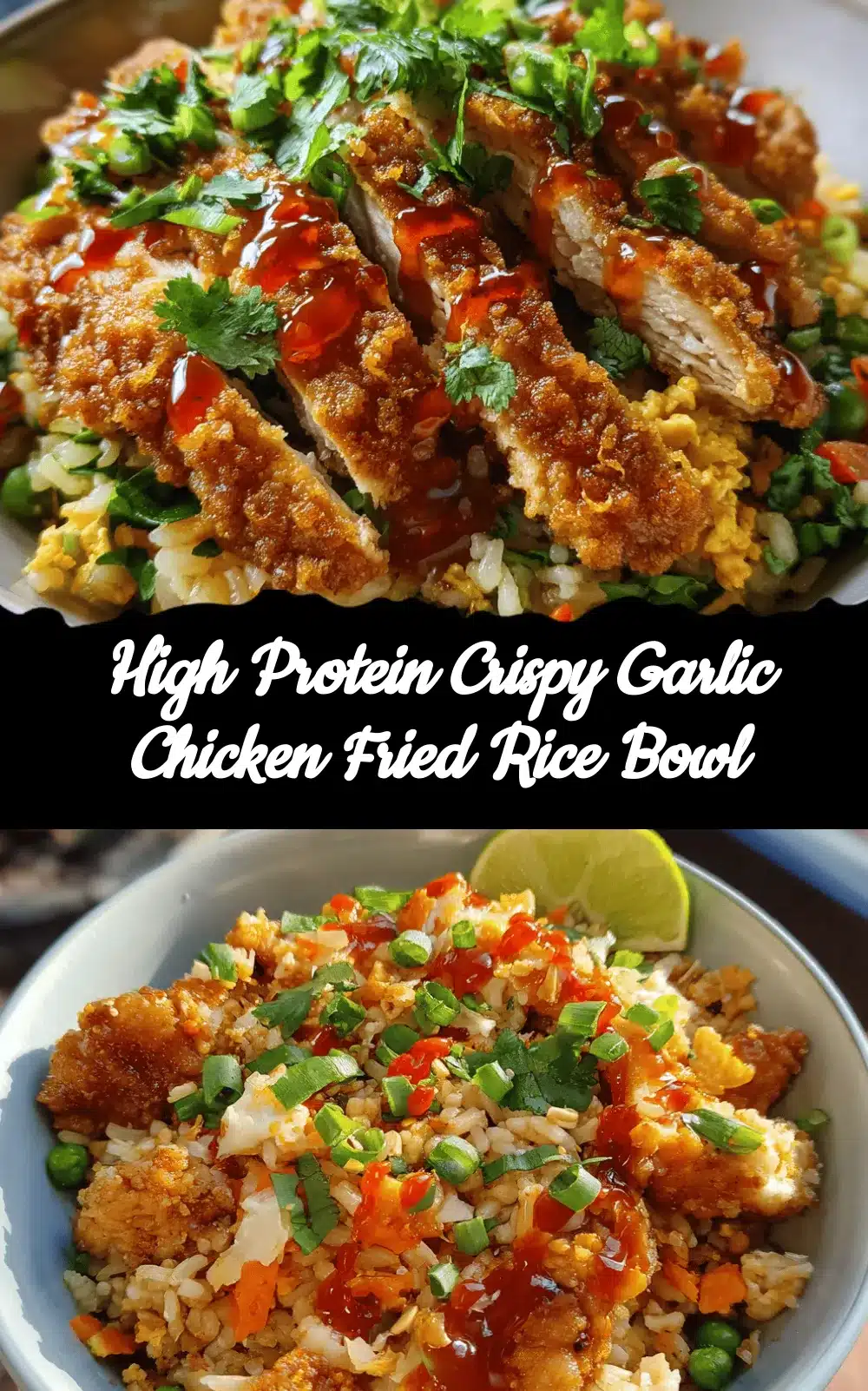 high protein chicken fried rice bowl recipe