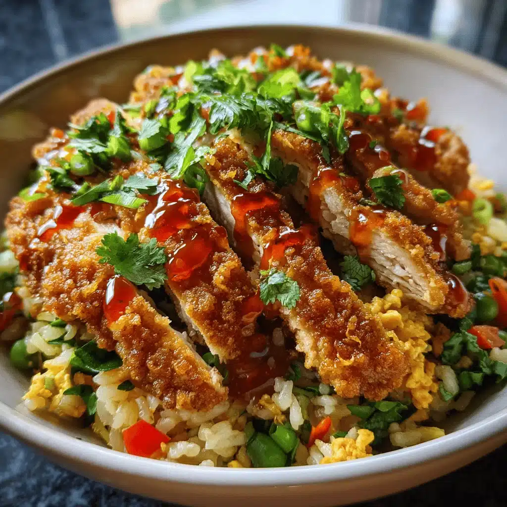 high protein chicken fried rice bowl - featured image