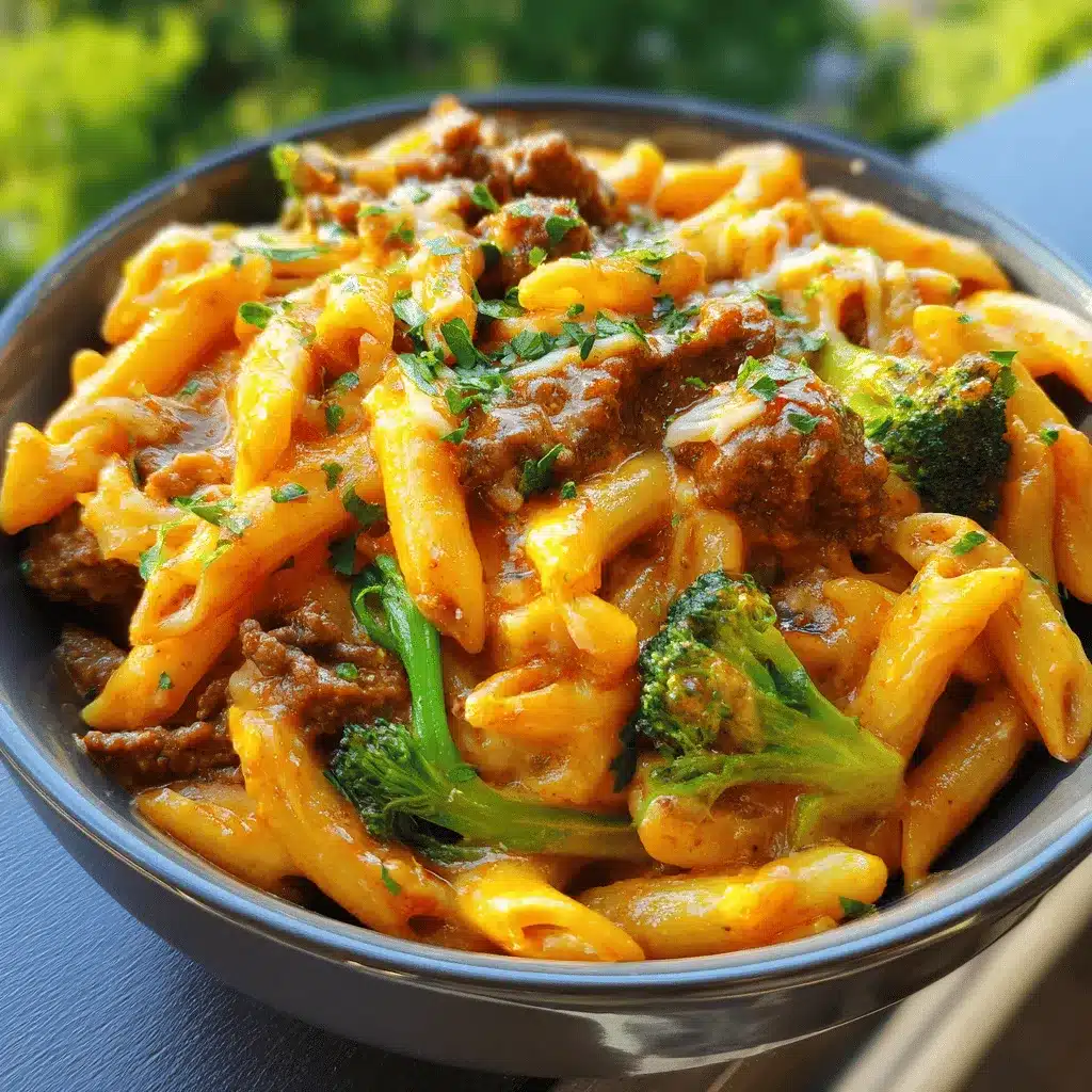 high protein creamy beef pasta preparation steps
