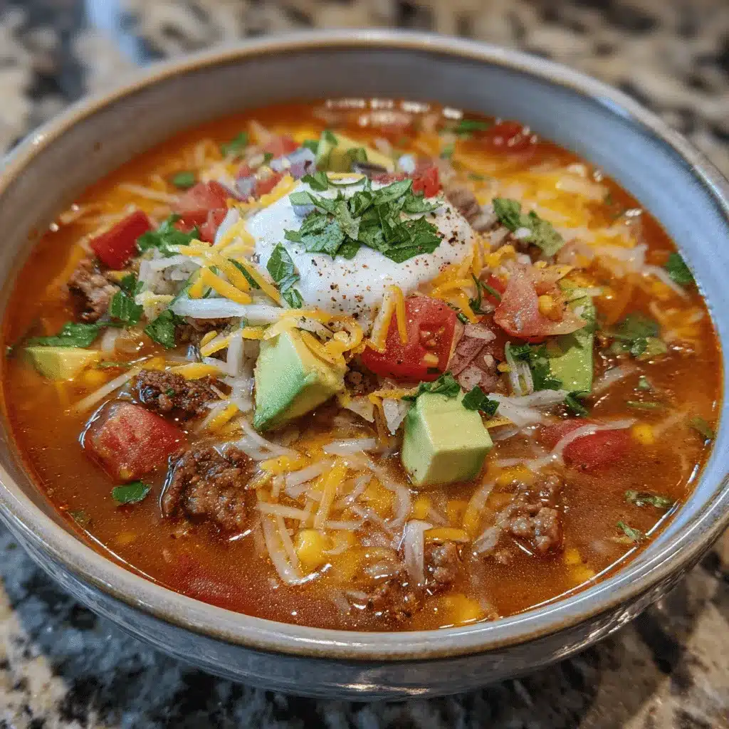 high protein low carb taco soup preparation steps