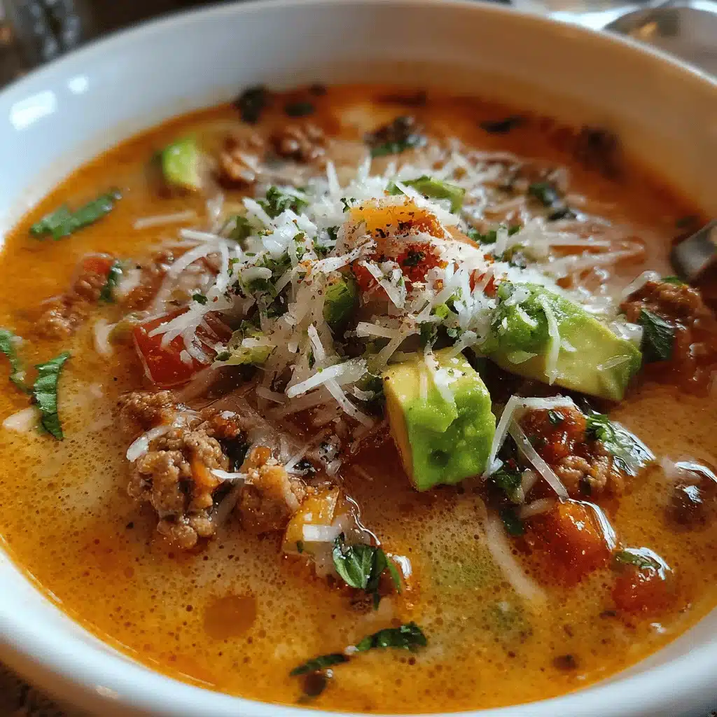 high protein low carb taco soup - featured image