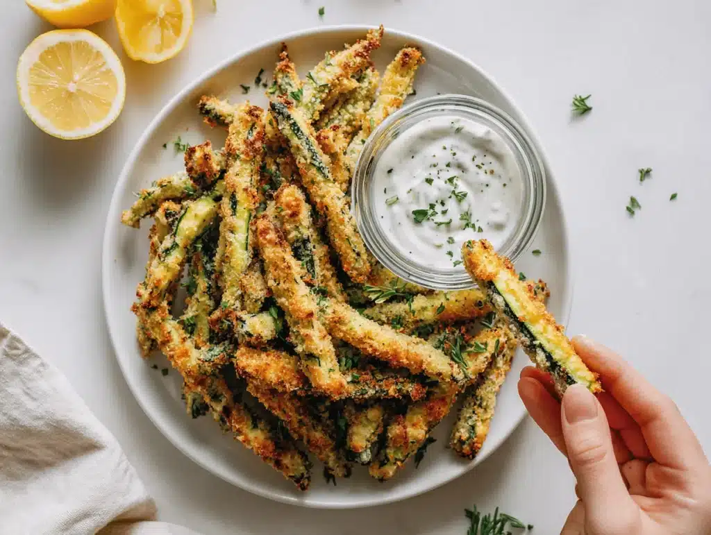 keto zucchini fries - featured image