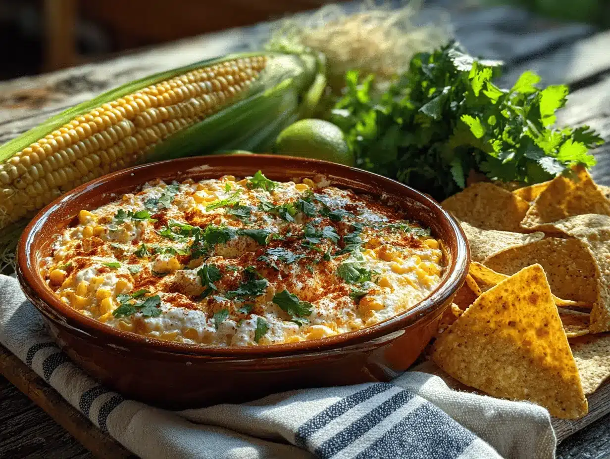 Mexican street corn dip preparation steps