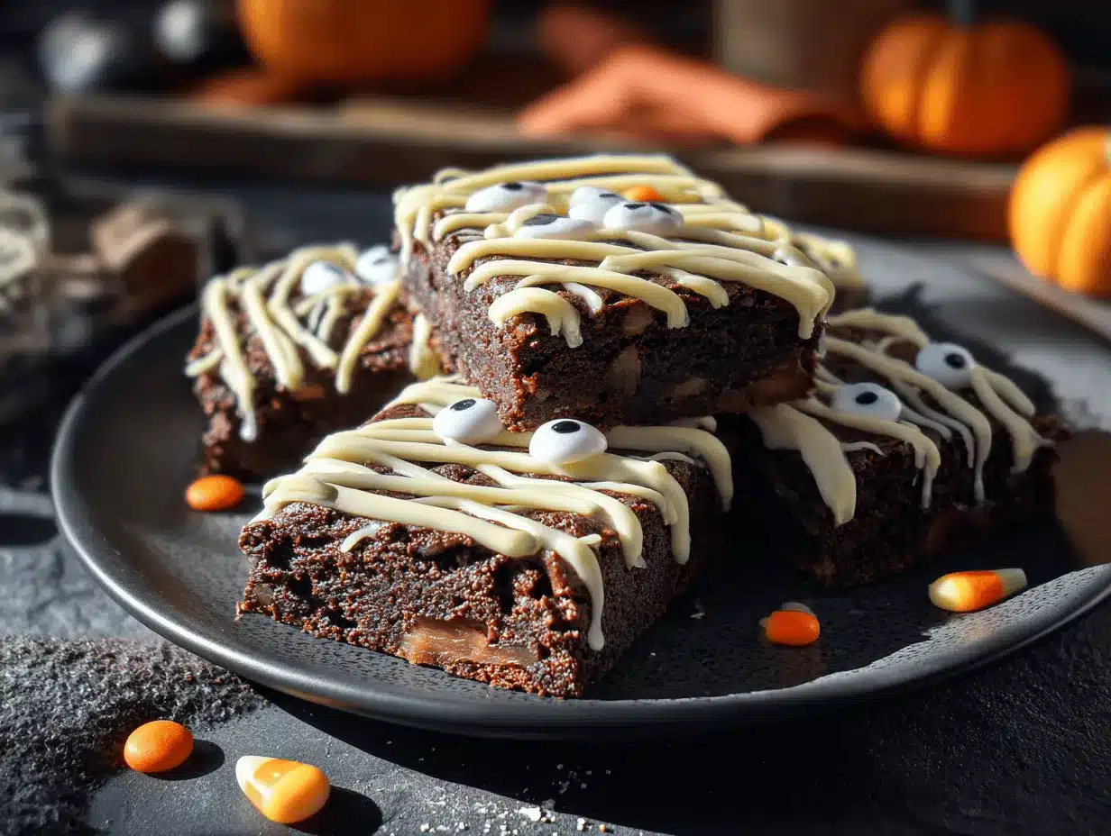mummy brownies preparation steps
