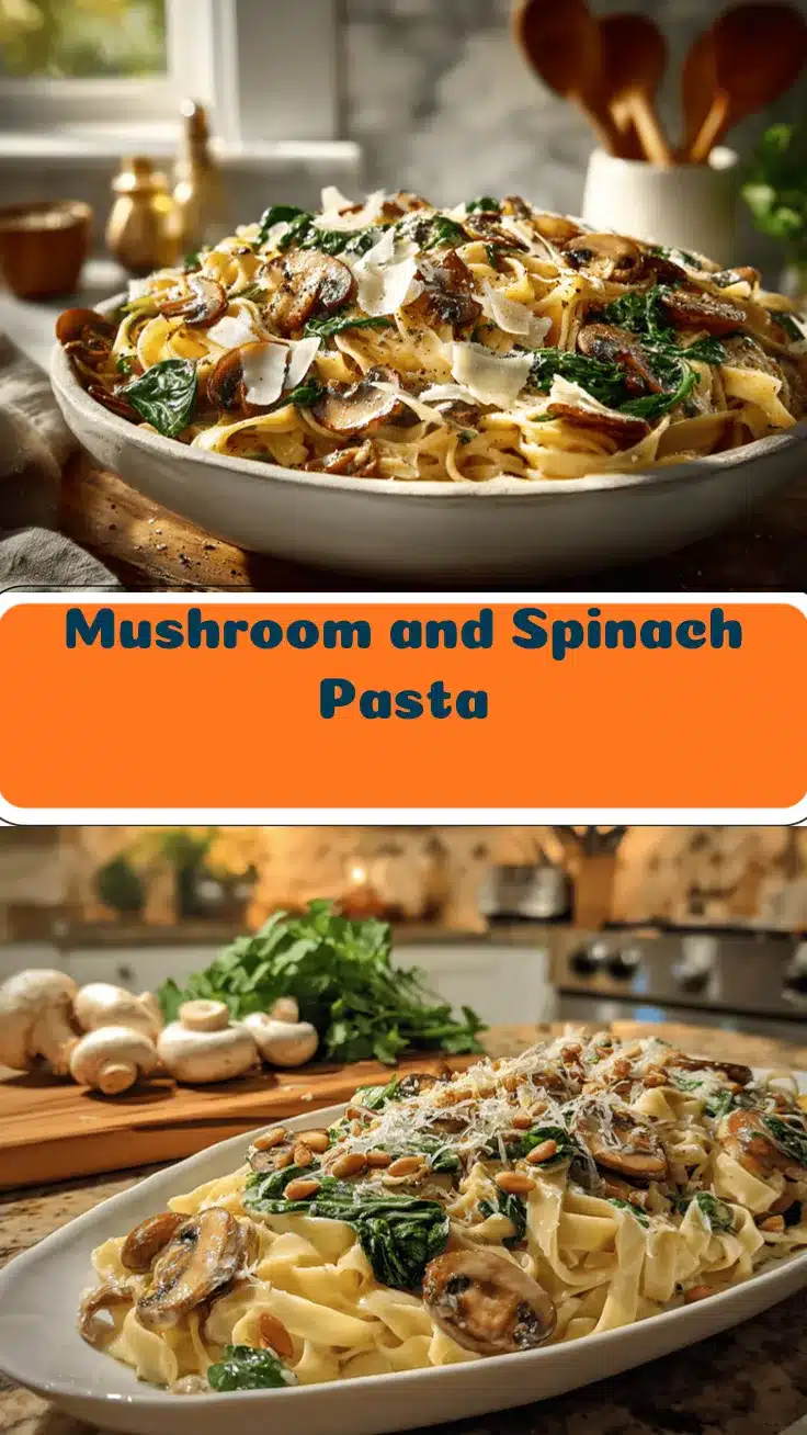 mushroom and spinach pasta recipe