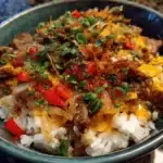 Philly cheesesteak rice bowls - featured image