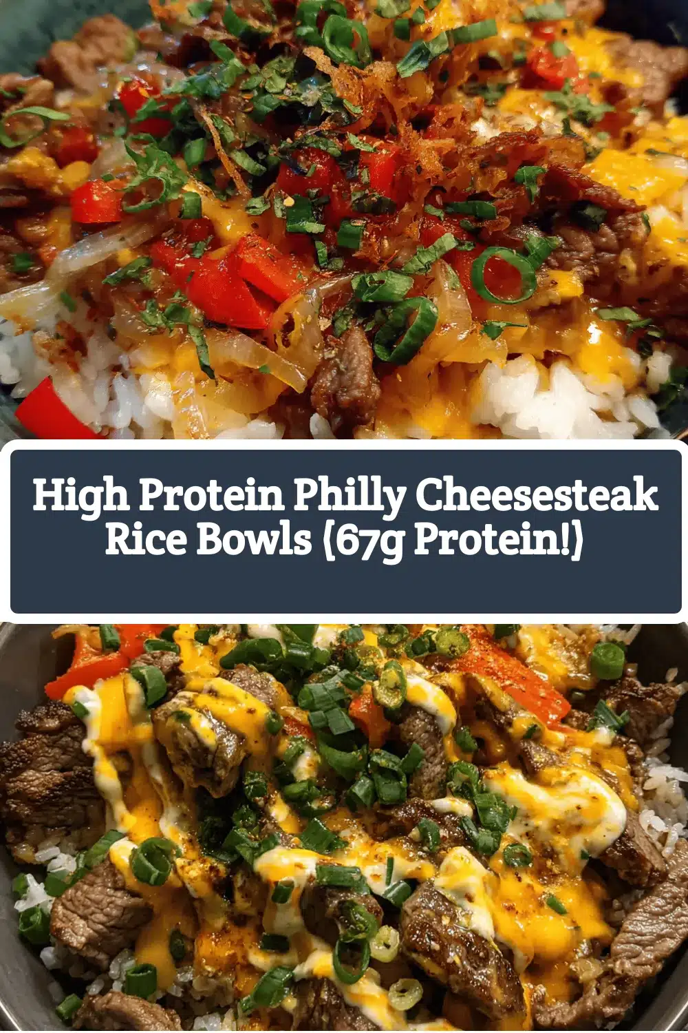 Philly cheesesteak rice bowls recipe