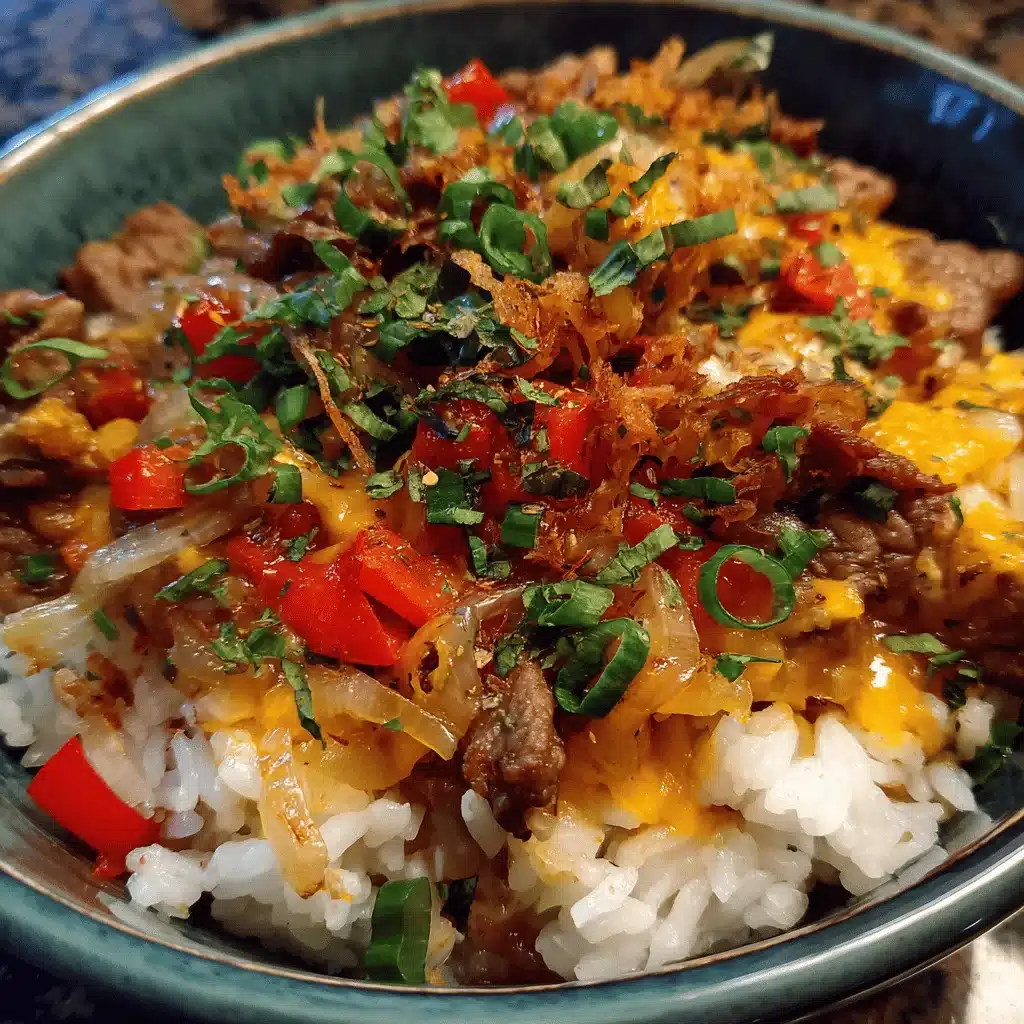Philly cheesesteak rice bowls - featured image