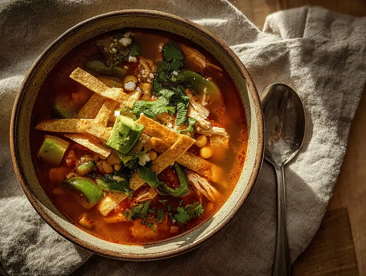 poblano chicken tortilla soup preparation steps