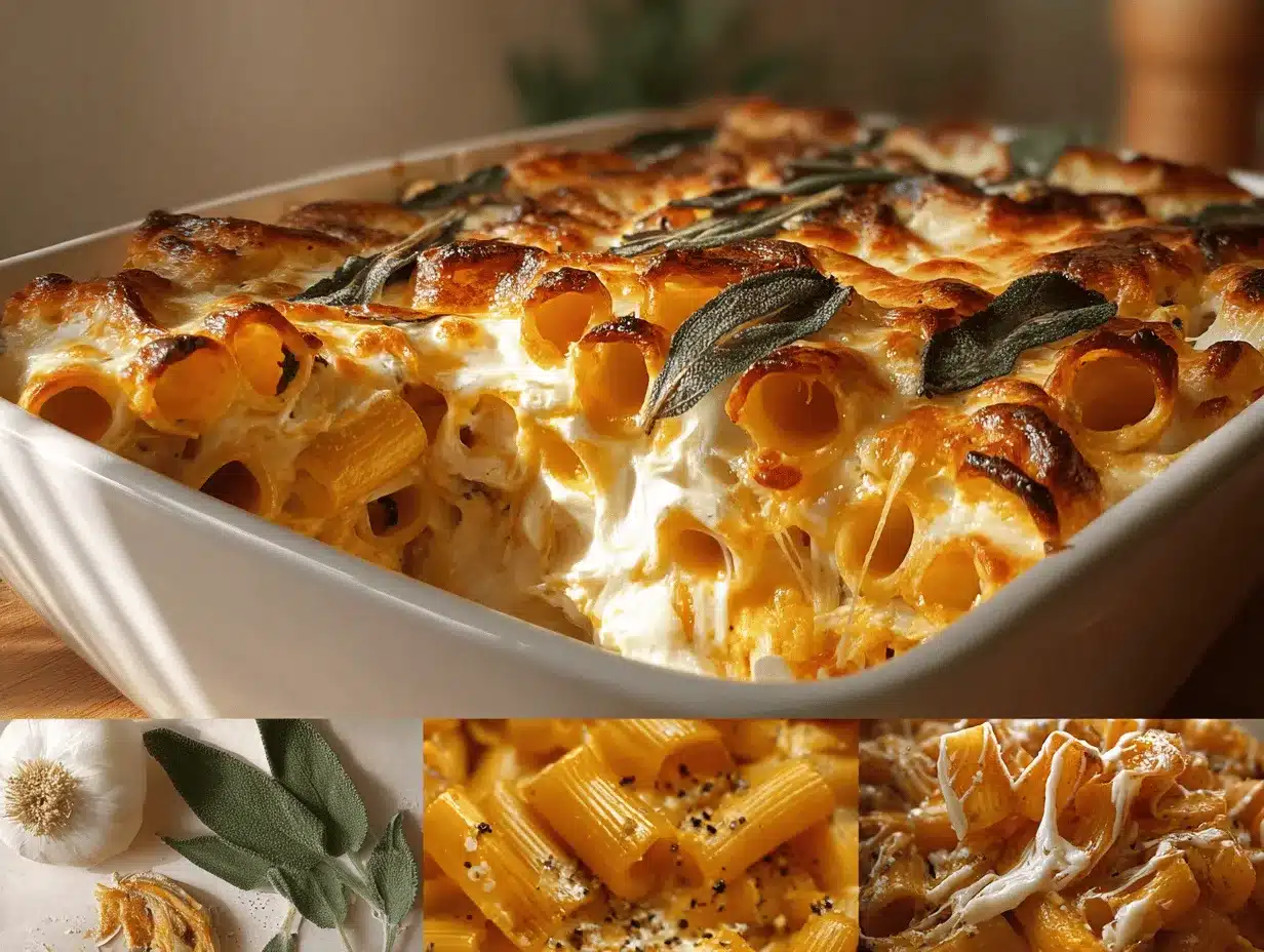 pumpkin Alfredo bake preparation steps