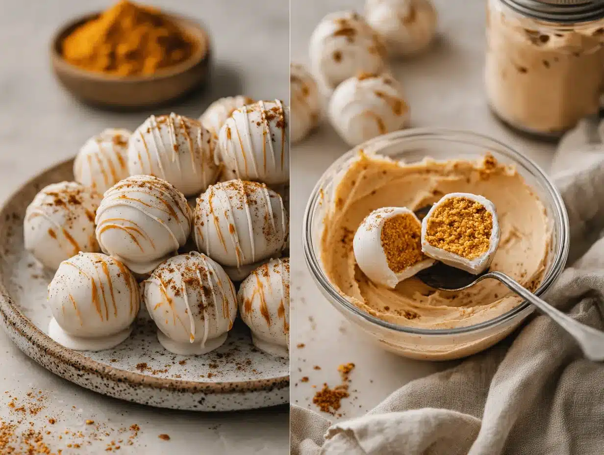 pumpkin cheesecake truffles preparation steps