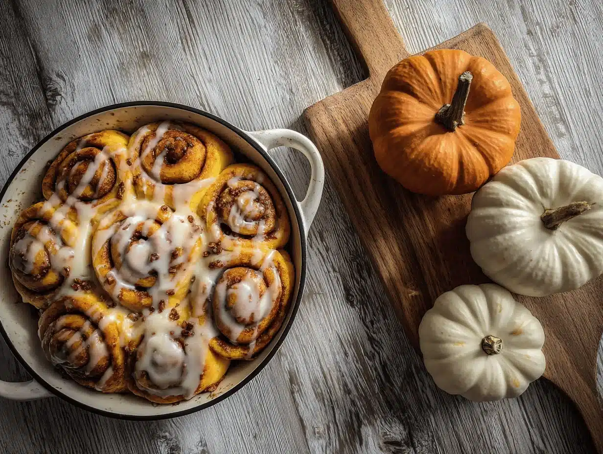 pumpkin cinnamon rolls preparation steps