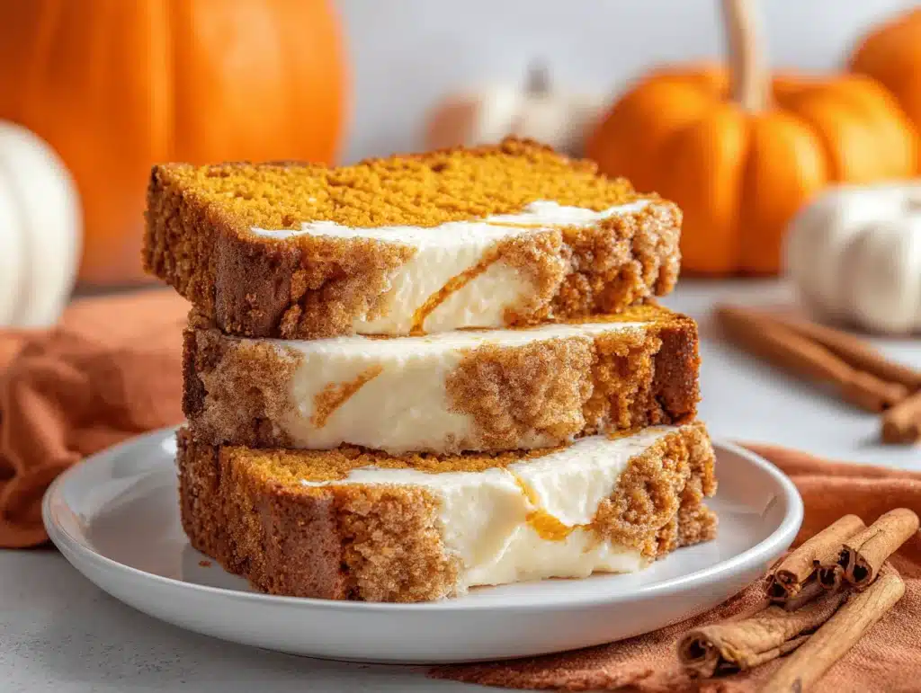 pumpkin cream cheese bread - featured image