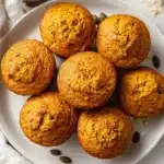 pumpkin protein muffins - featured image