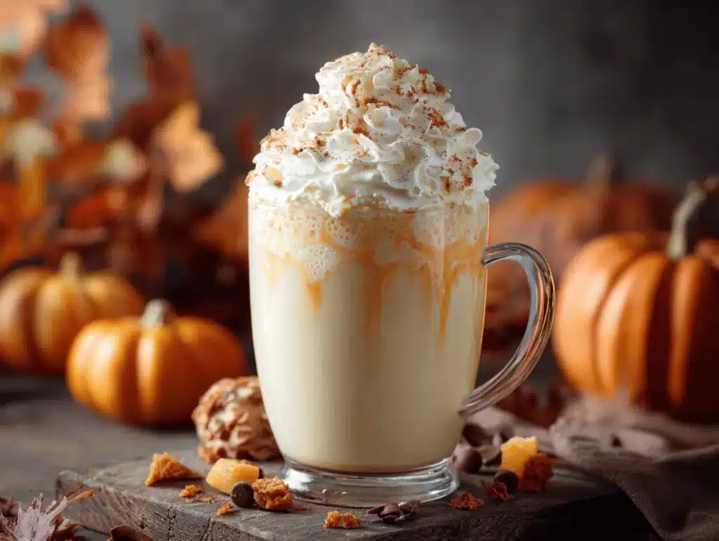 pumpkin white hot chocolate - featured image