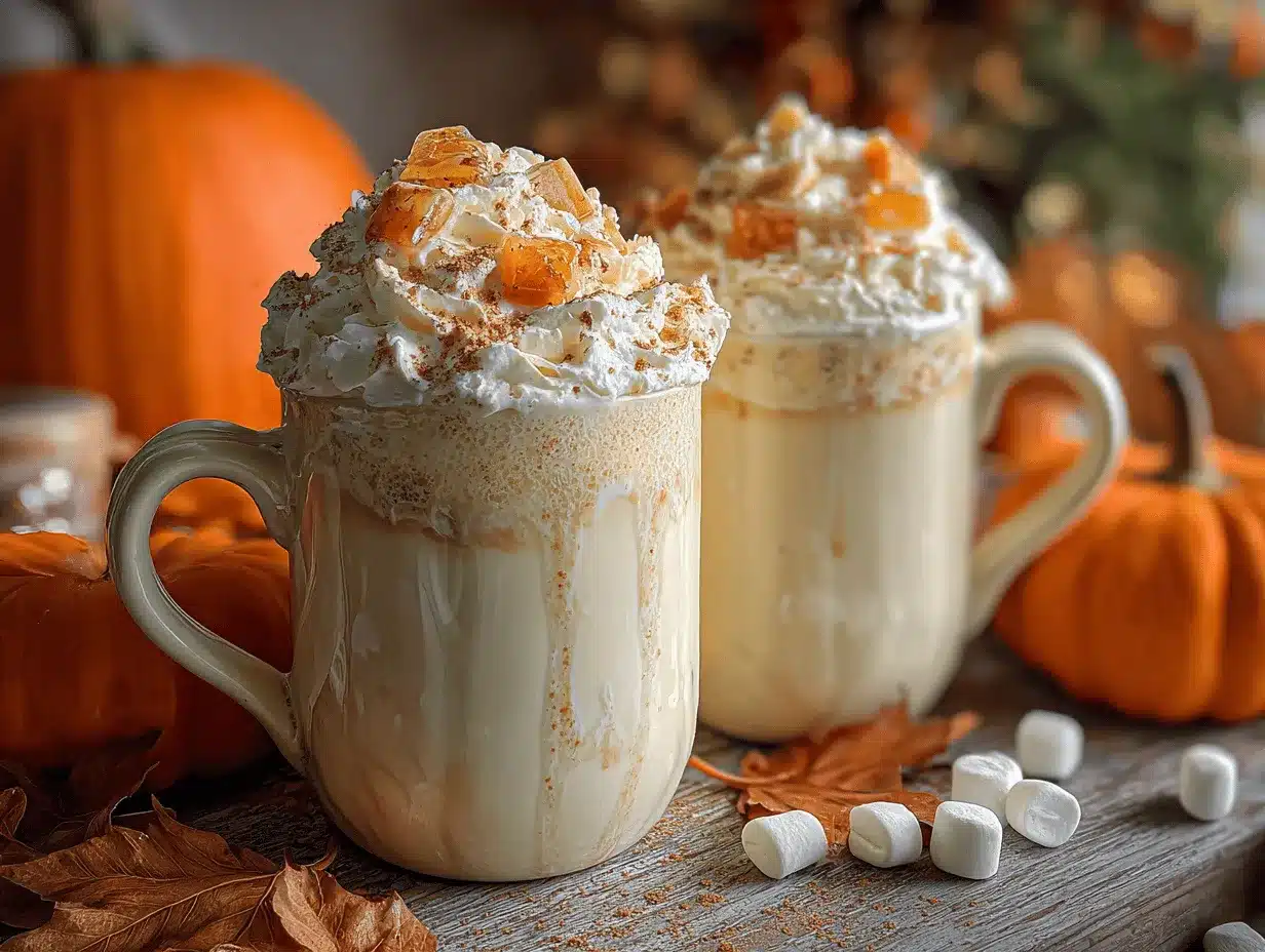 pumpkin white hot chocolate preparation steps