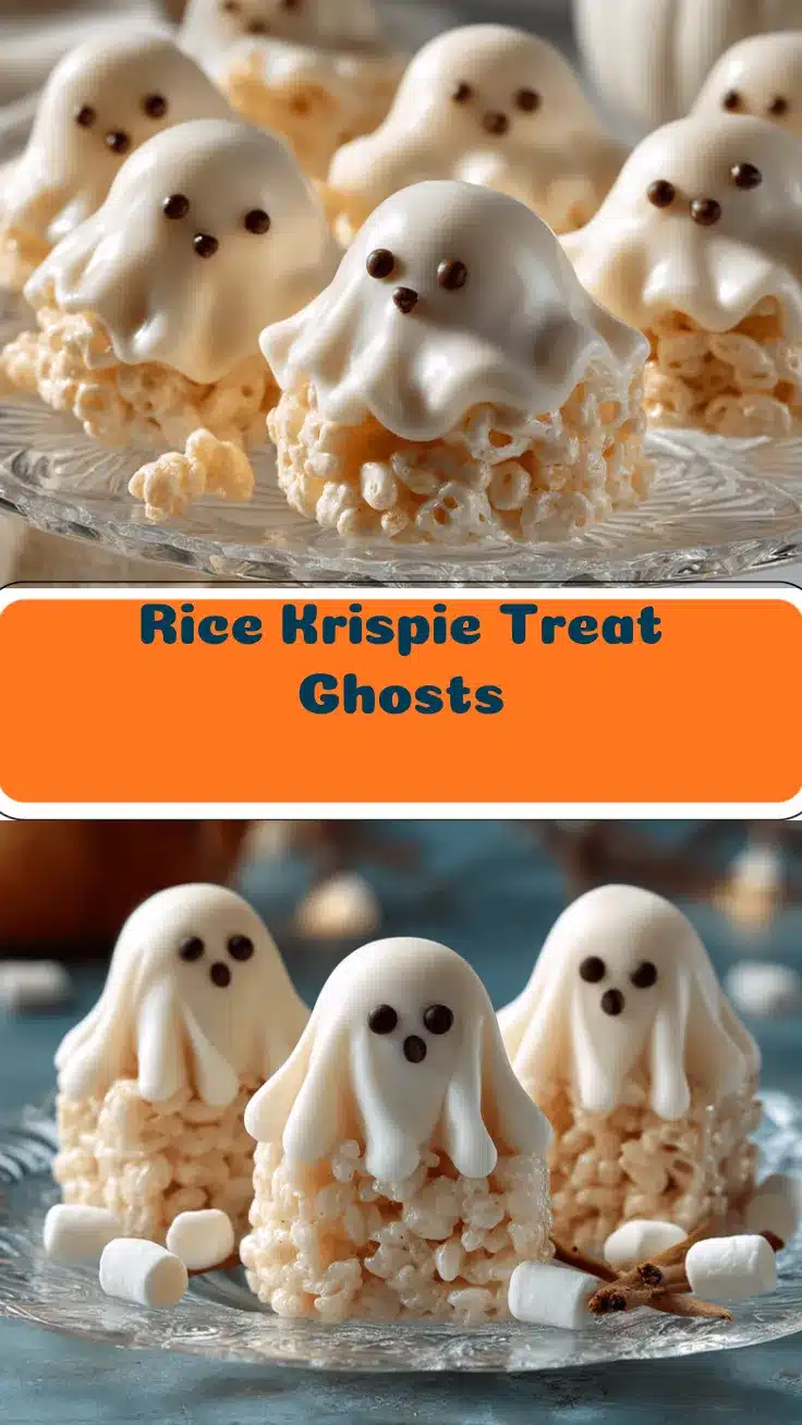 Rice Krispie Treat Ghosts recipe