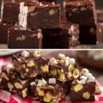 rocky road chocolate fudge bars - featured image