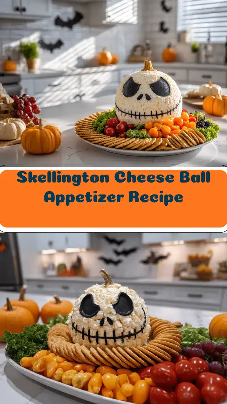 Skellington Cheese Ball recipe
