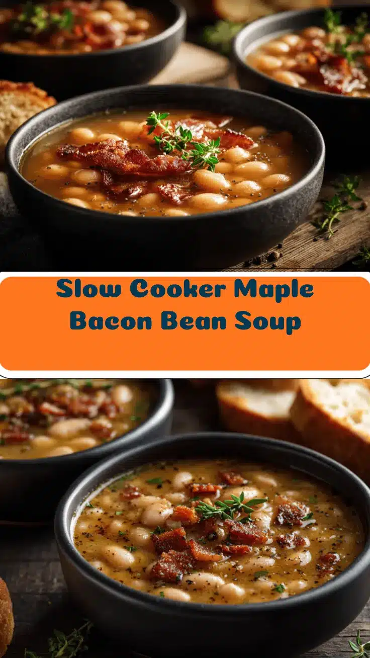 slow cooker maple bacon bean soup recipe